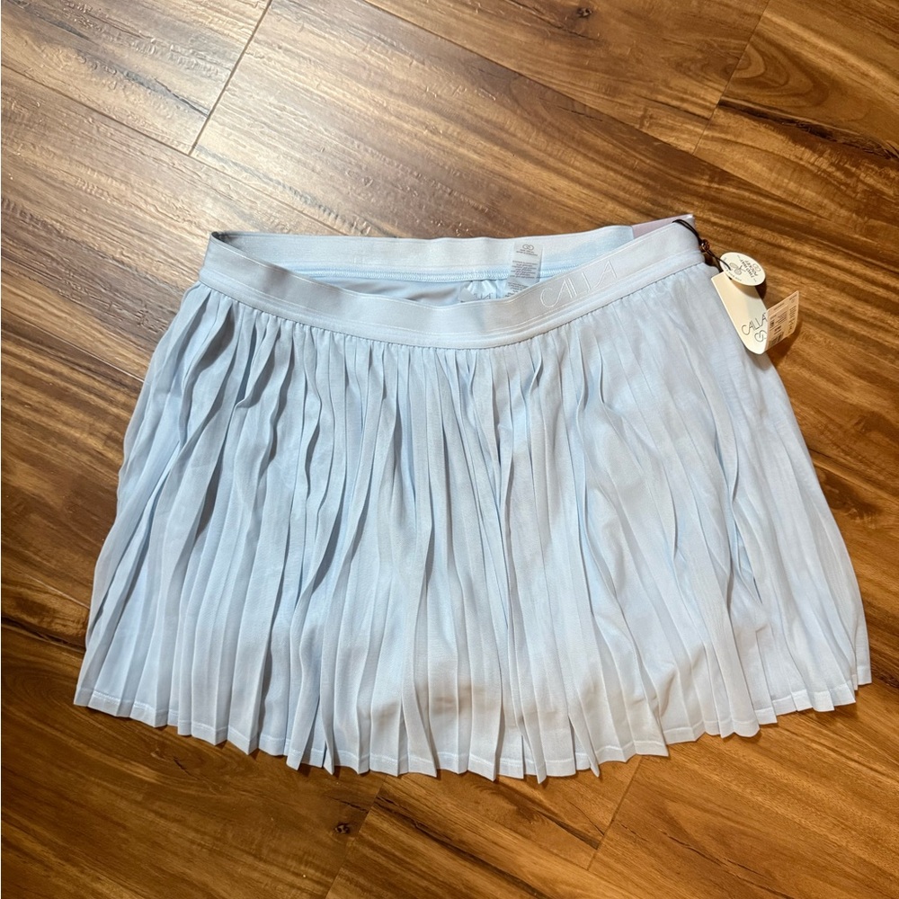 Carlos Light Blue Pleated Skirt NWT